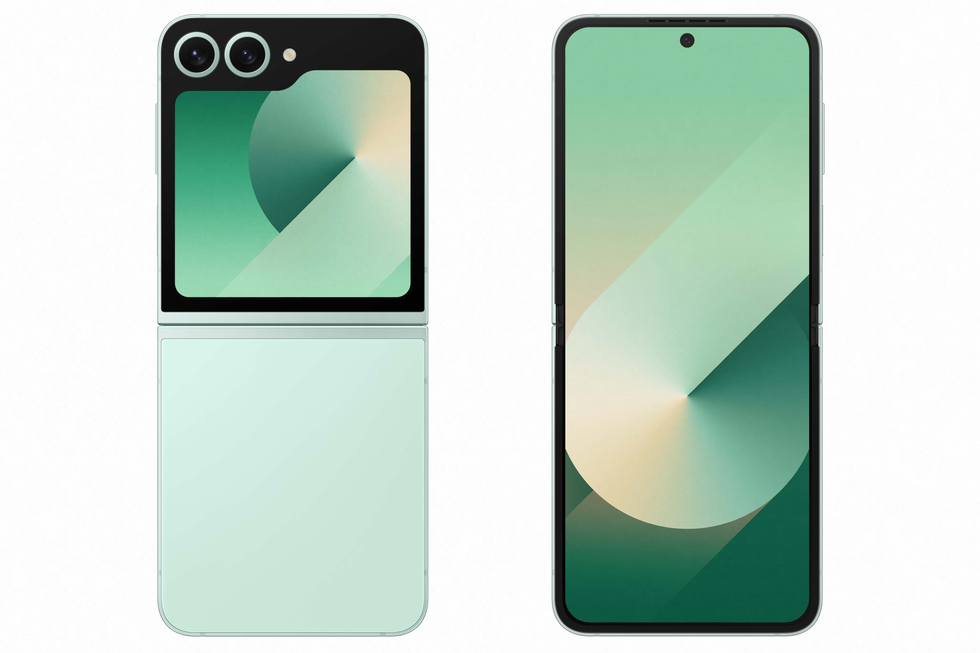 galaxy z flip 6 in mint colour