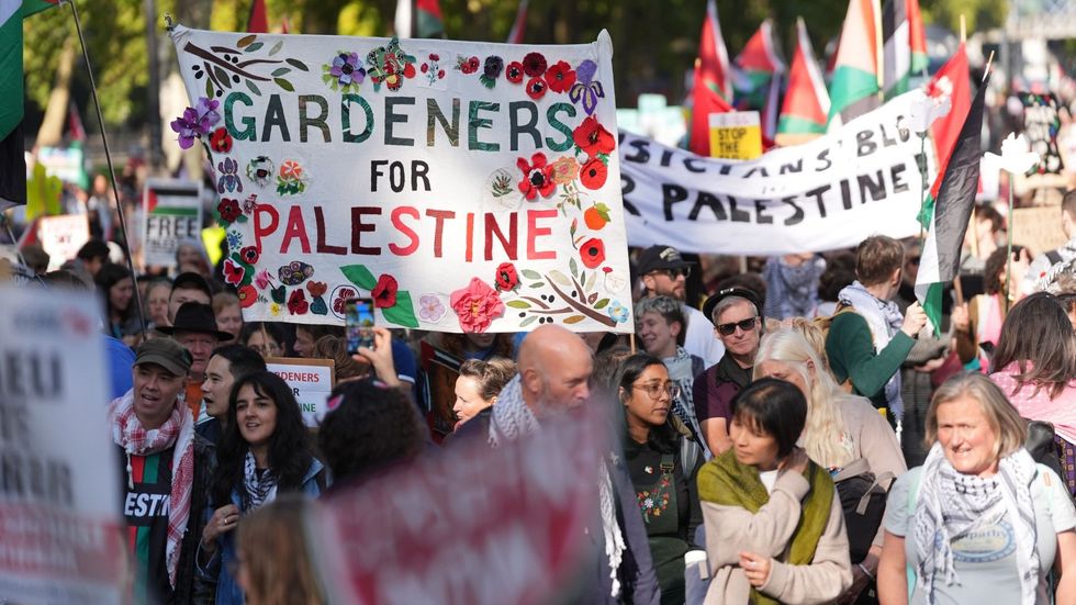 Gardeners for Palestine joined the tens of thousands of protesters