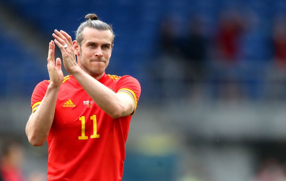 Gareth Bale applauds the fans after an international friendly at Cardiff City Stadium.