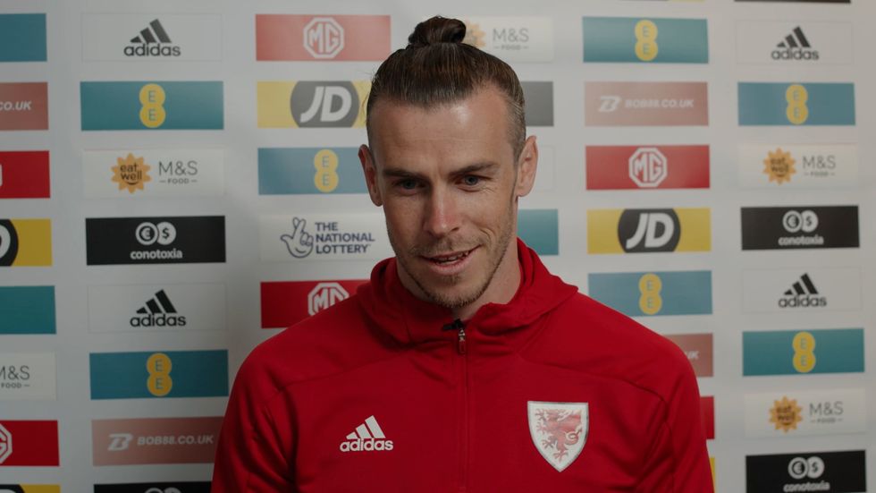 Gareth Bale speaks to the media