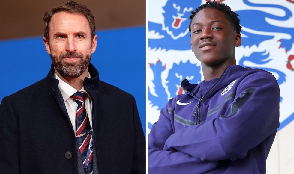 Gareth Southgate and Kobbie Mainoo