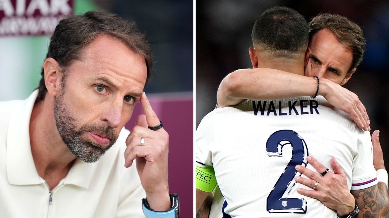 Gareth Southgate watches England play Spain in UEFA Euro 2024 final and England manager consoles Kyle Walker