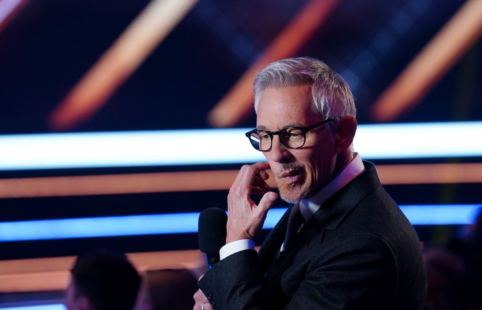 Gary Lineker at the Sports Personality of the Year Awards
