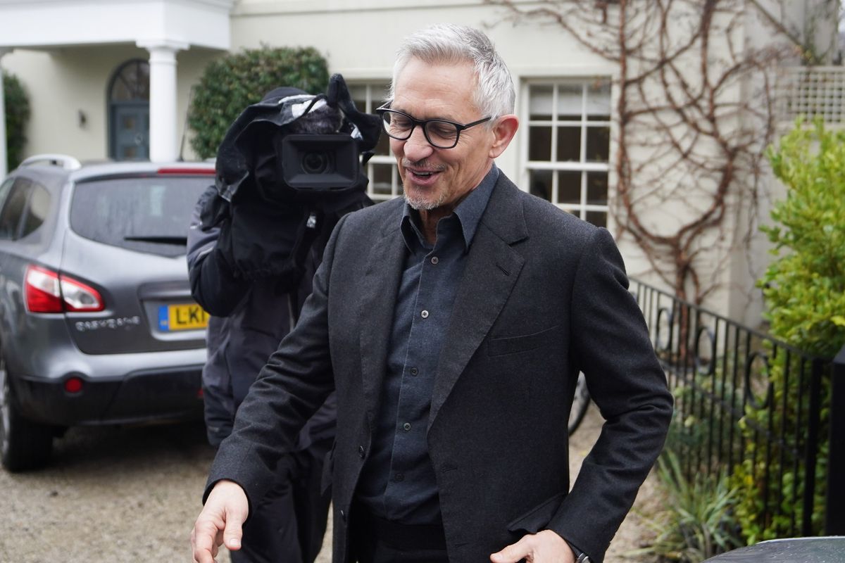 Gary Lineker leaves his home