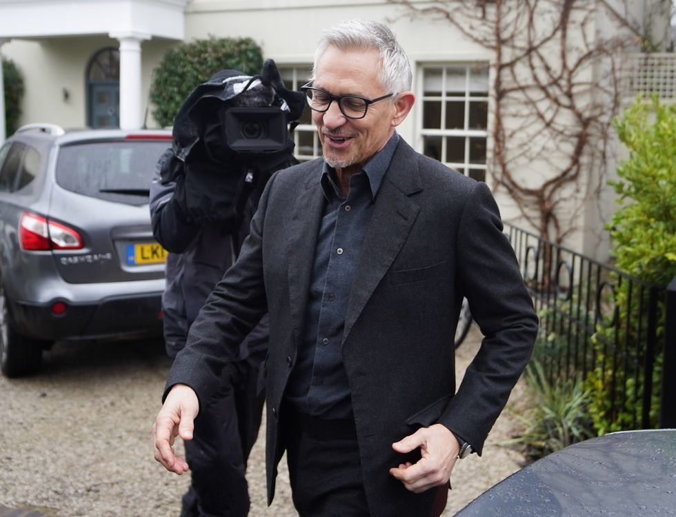 Gary Lineker leaves his home