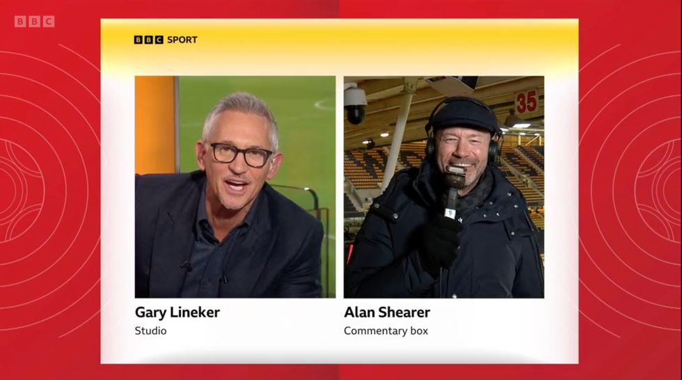 Gary Lineker was presenting the BBC’s coverage of Wolves and Liverpool’s FA Cup clash when what sounded like loud moaning noises played out in the studio.