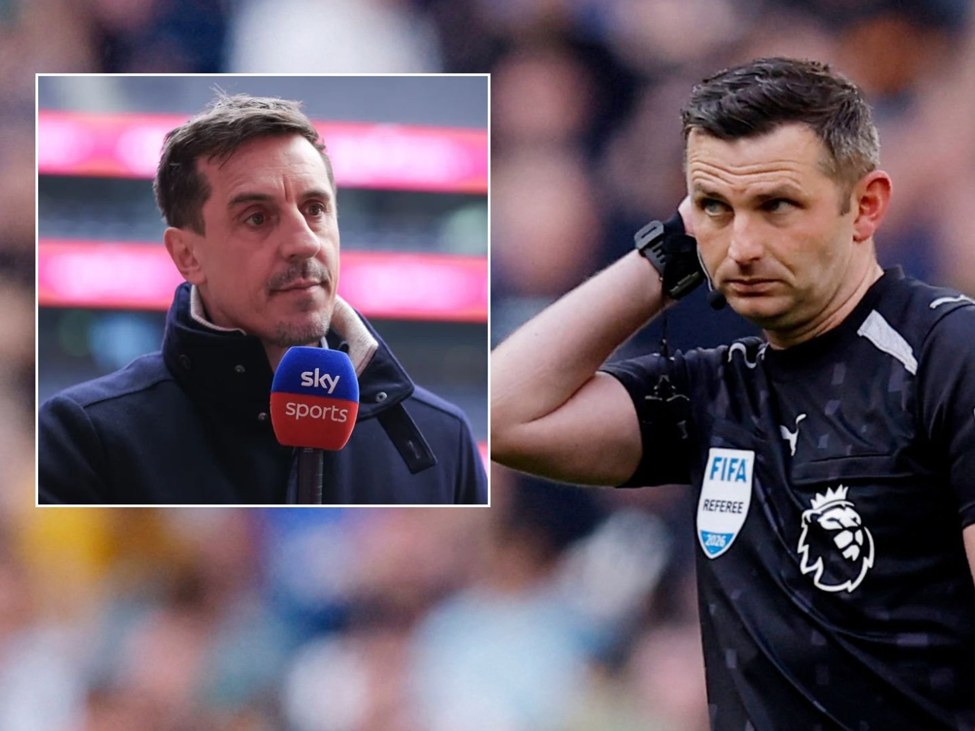 Gary Neville, Michael Oliver