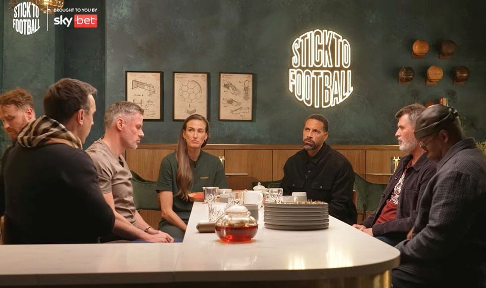 Gary Neville, Rio Ferdinand and Roy Keane