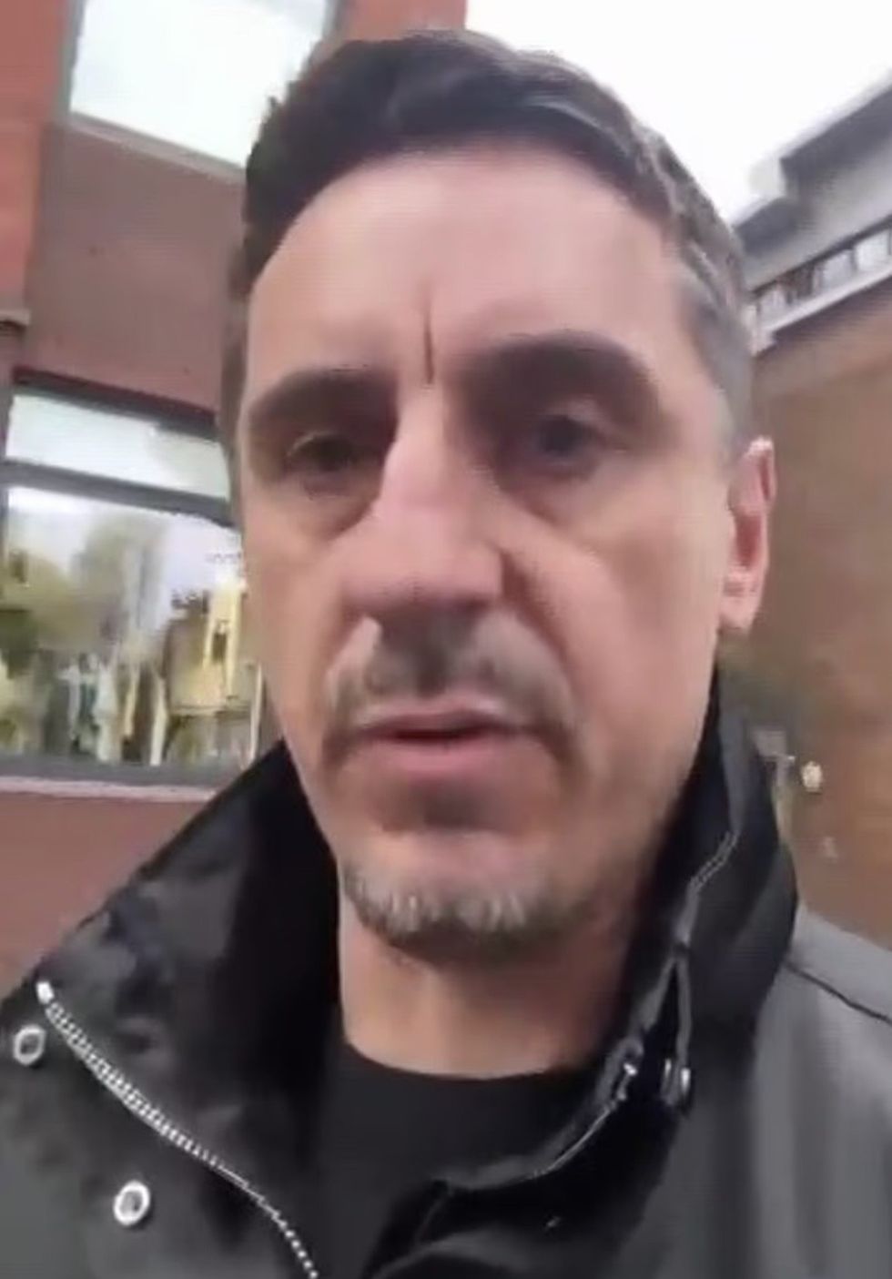 Gary Neville sparked fury with his comments on people putting up flags