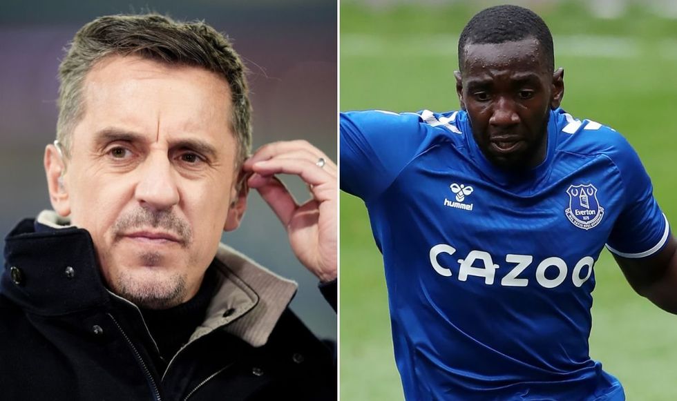Gary Neville was sarcastically called 'Pep Guardiola' by Yannick Bolasie