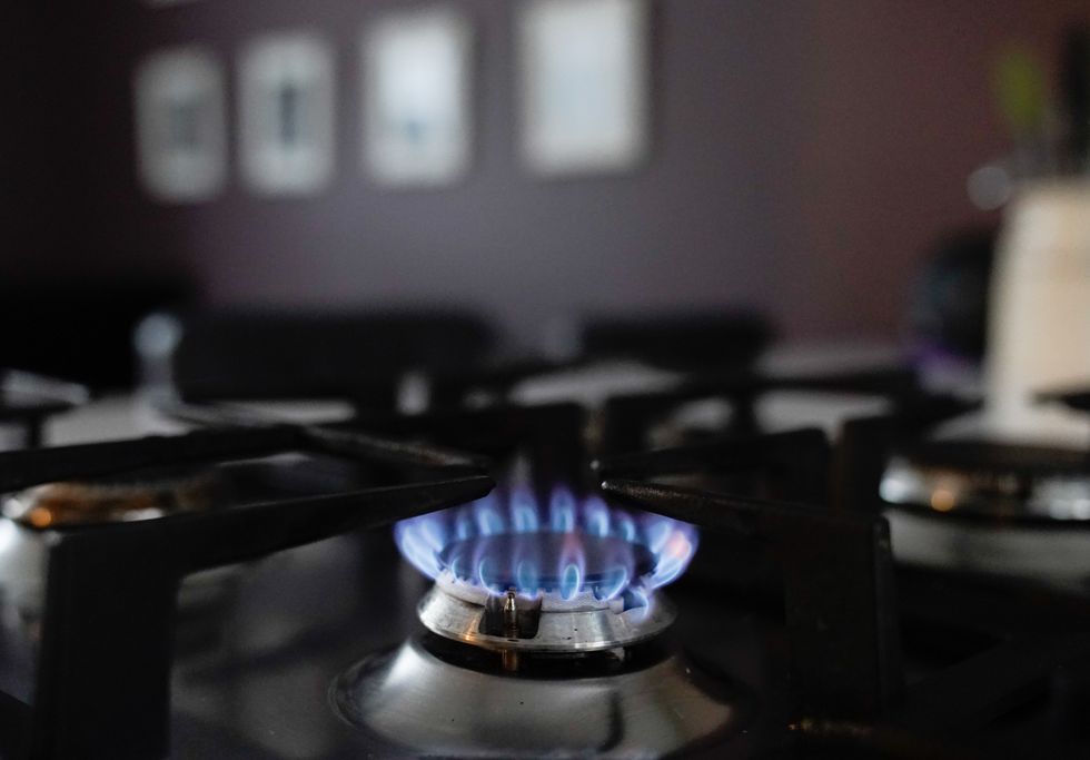 Gas hob in living room