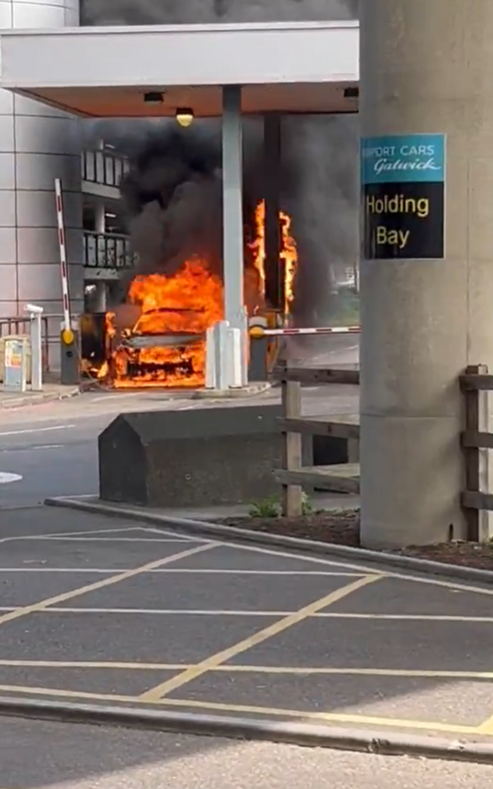 Gatwick Airport car fire