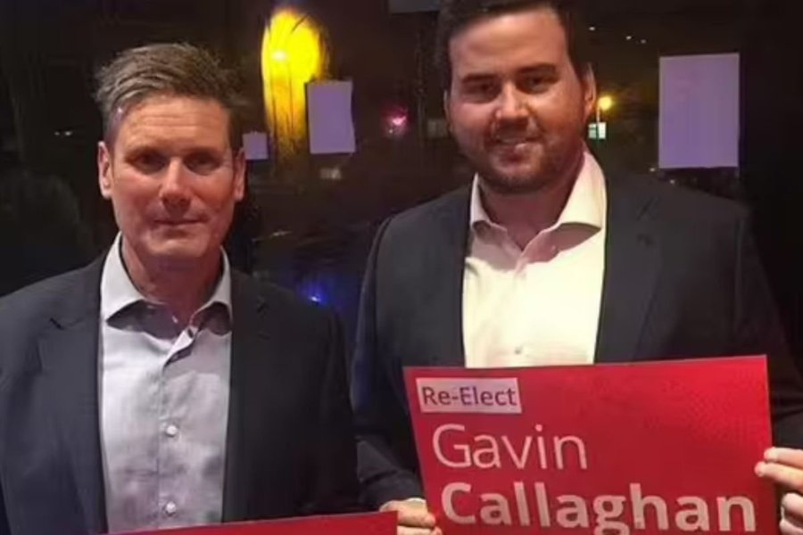 Gavin Callaghan alongside Sir Keir Starmer