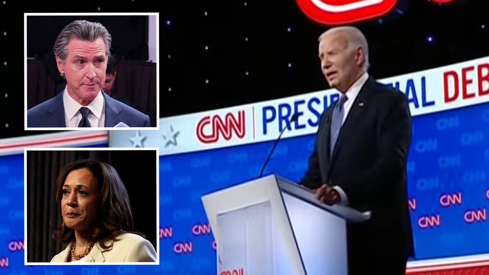 Gavin Newsom, Kamala Harris and Joe Biden
