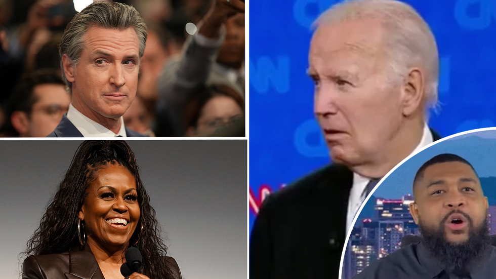 Gavin Newsom, Michelle Obama, Joe Biden and Brandon Tatum