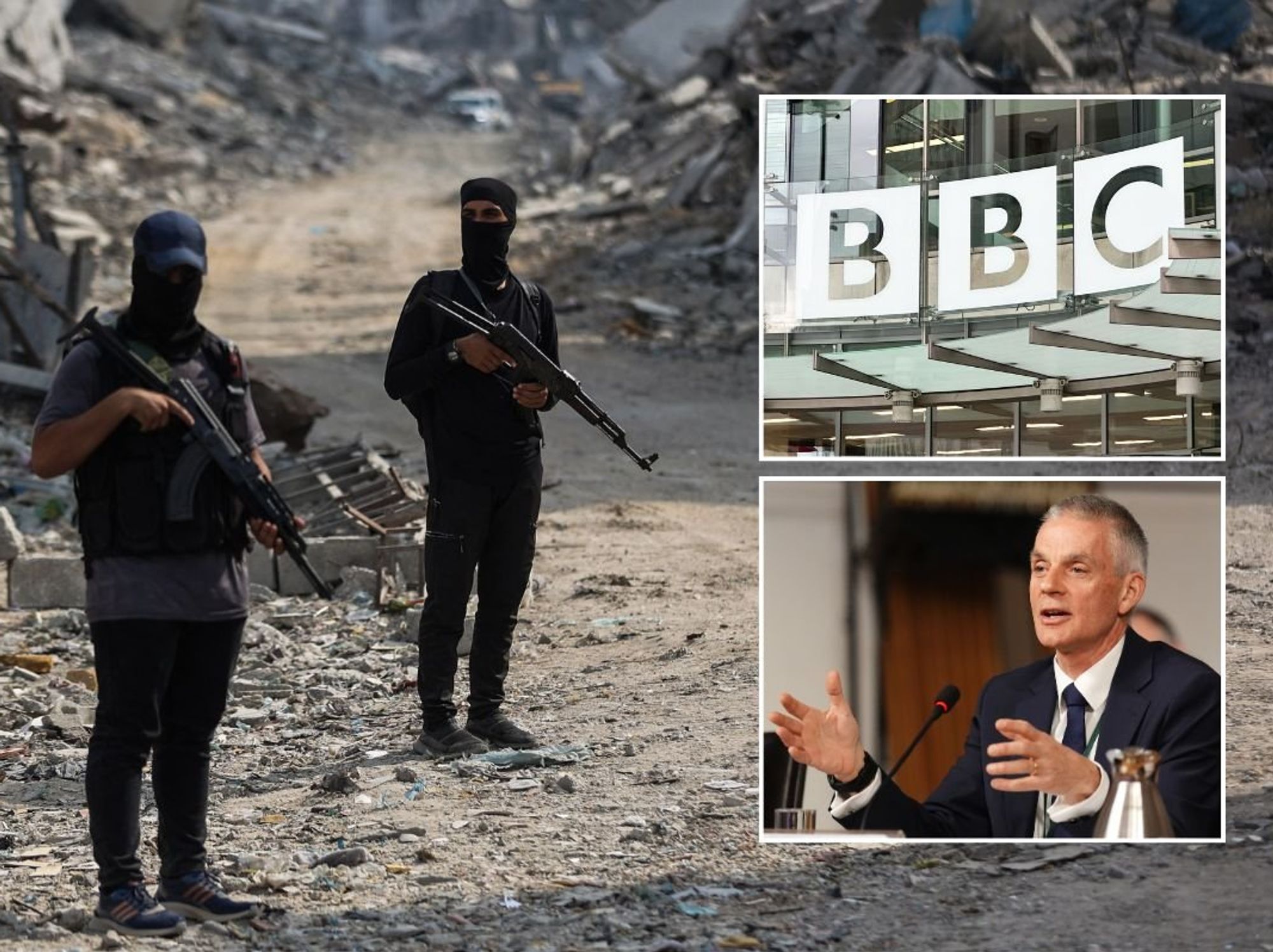 Gaza, BBC building, Tim Davie