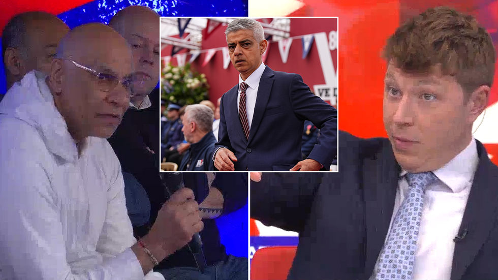 GB News audience member, Sadiq Khan and Patrick Christys
