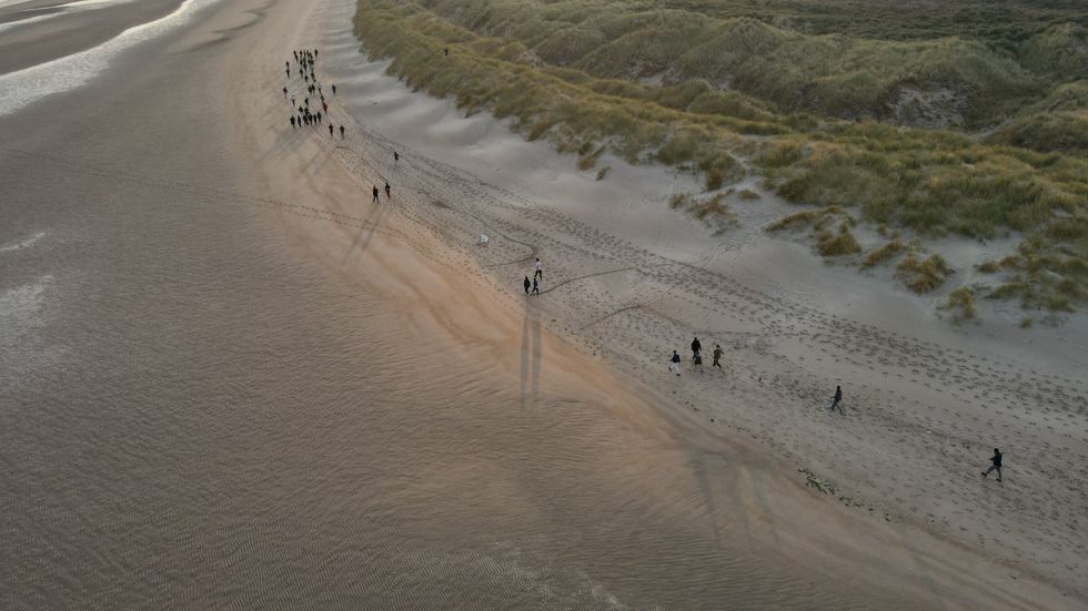 GB News captured drone footage of the situation at Gravelines
