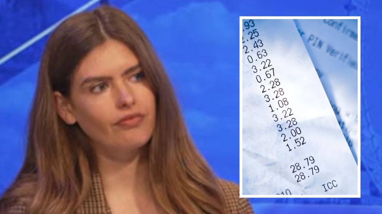 GB News Digital Finance Editor Jessica Sheldon and receipt in pictures