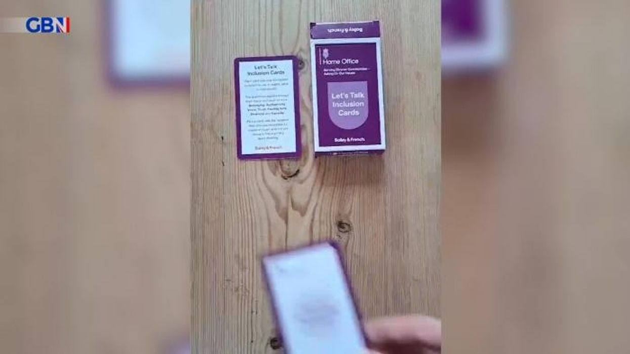 Home Office hands out diversity and inclusion cards to civil servants to discuss safe spaces before meetings