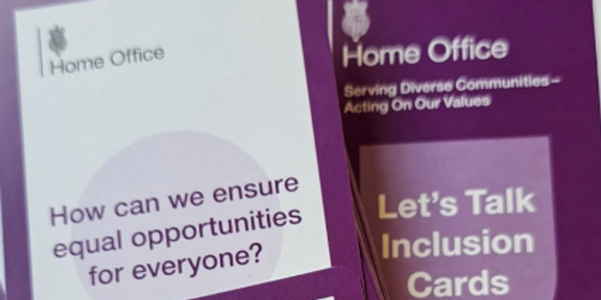 NextImg:Home Office hands out diversity and inclusion cards to civil servants to discuss safe spaces before meetings