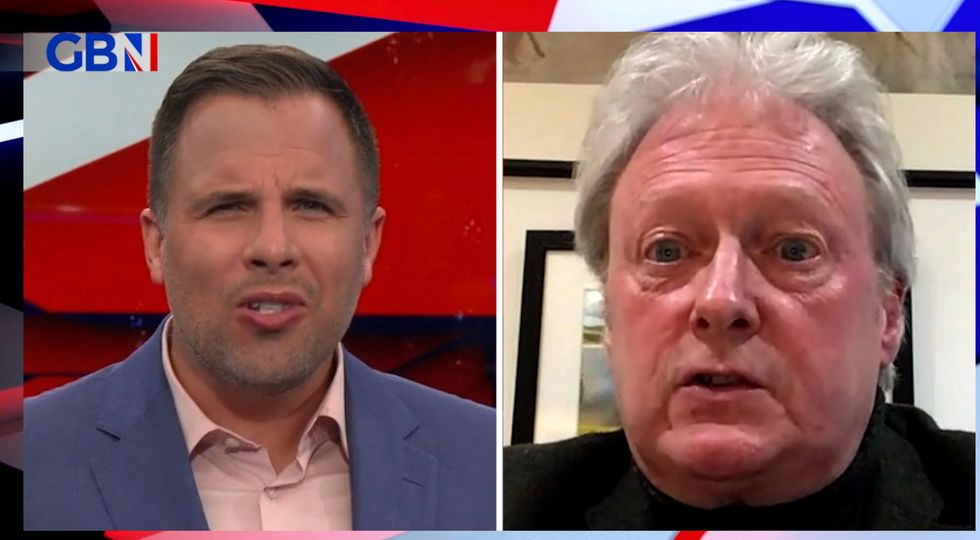 GB News presenter Dan Wootton speaking to Coronation star Charlie Lawson