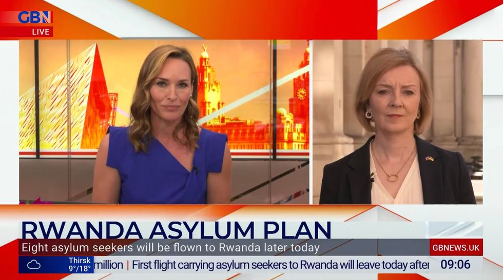 GB News Presenter Isabel Webster probed the Foreign Secretary on the governments plans to tackle migration