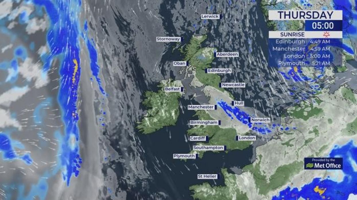 UK weather: Tornado could hit Britain later TODAY as heavy rain splits the country