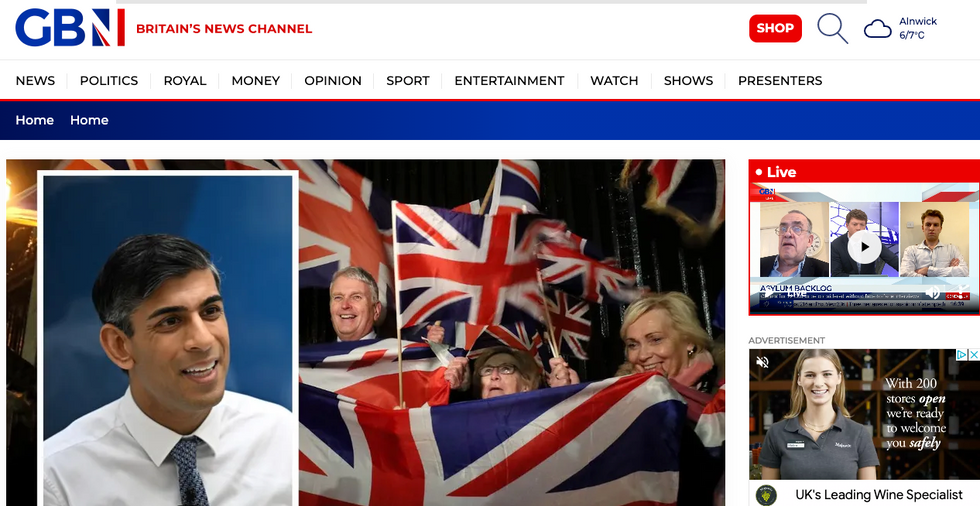 GB News website