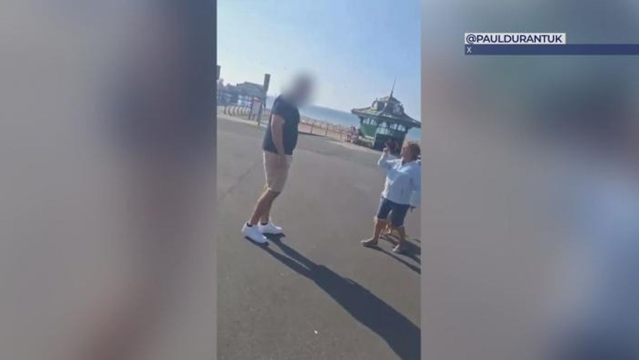 British grandmother SHOVED to the ground after Palestine row turns violent