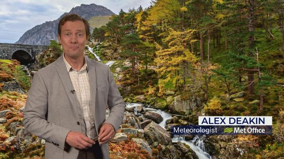 Weather: Low cloud and rain in north, with sunny spells elsewhere
