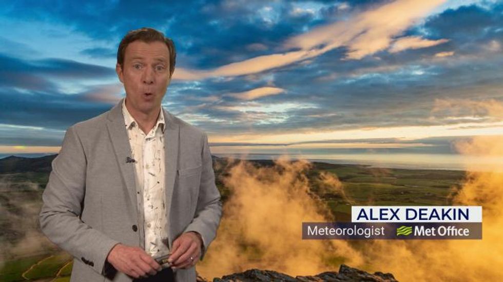 Weather: Wet and windy in the northwest, with dry skies in south