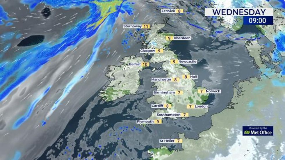 UK weather: Turning less cold in south; gales in northern Scotland tonight