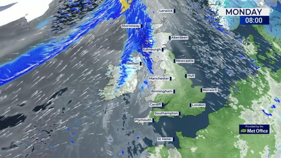Weather forecast: Cold start for most places with outbreaks of rain moving East across the North and West of England