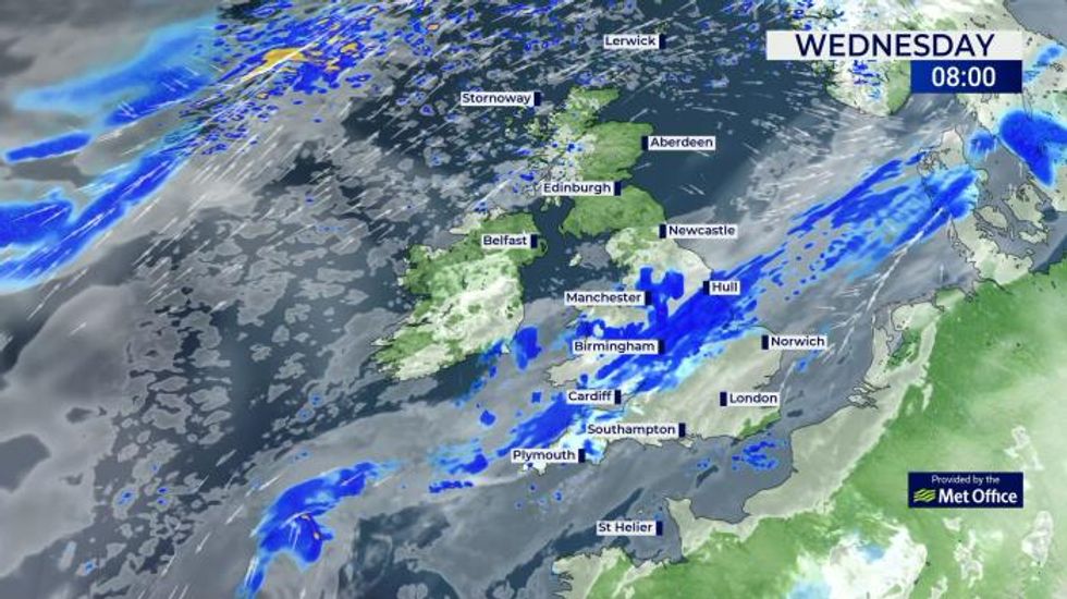 UK Weather: Some rain in south with sunny spells and scattered showers north
