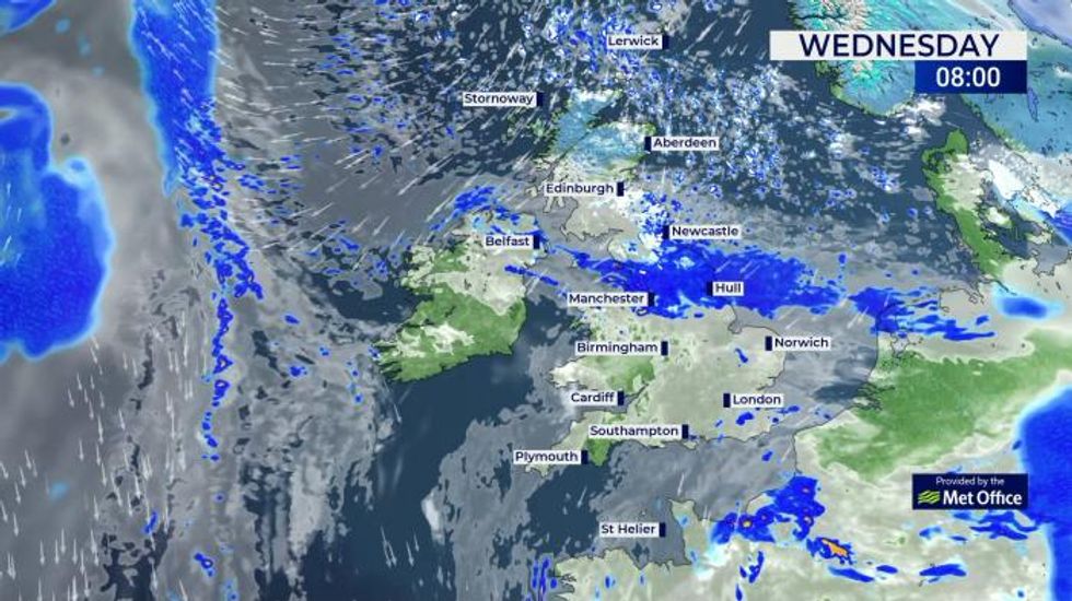 UK Weather: Bright but cold with showers for many