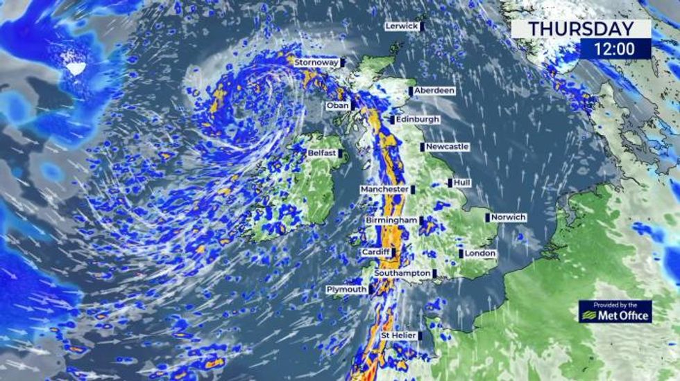 Met Office issues urgent weather warning for much of UK with wind and rain set to cause misery on the roads