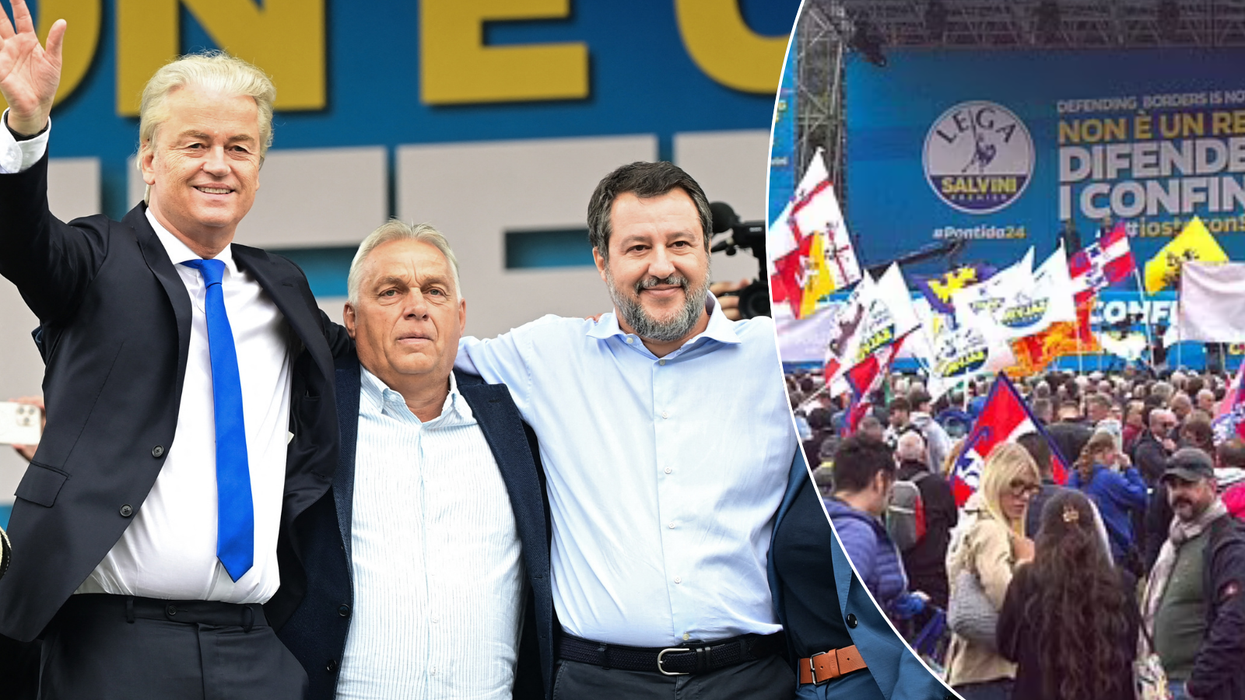 Geert Wilders, Viktor Orban, Matteo Salvini/crowds at Pontida 24