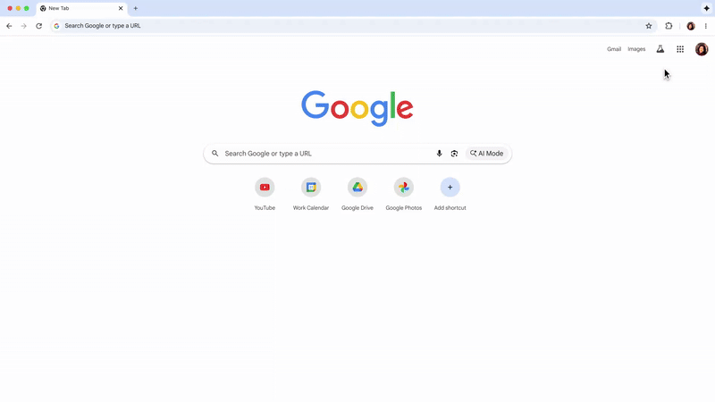 Gemini finds web pages previously visited