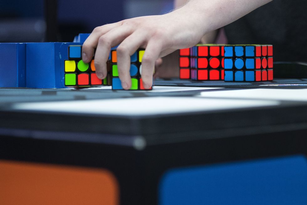 General view during the UK qualifier at the Rubik's Cube World Championships