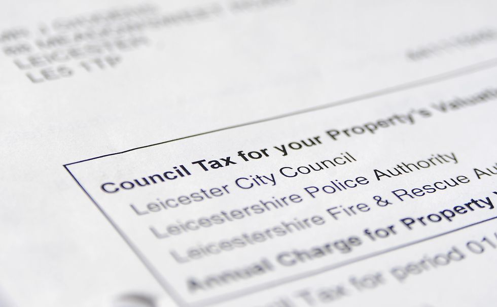 General view of a council tax bill