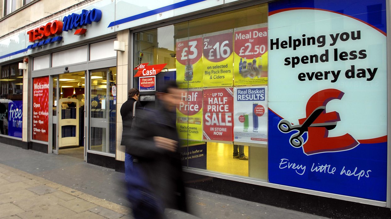 General view of a Tesco store in London as the company reports its results