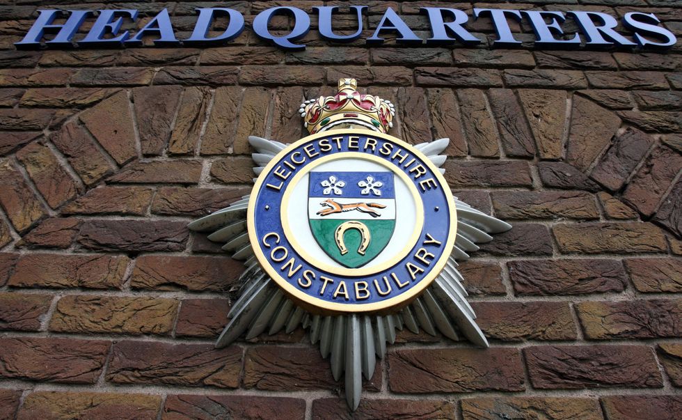 General View of the sign outside Leicestershire Police Headquarters, Enderby, Leicestershire.