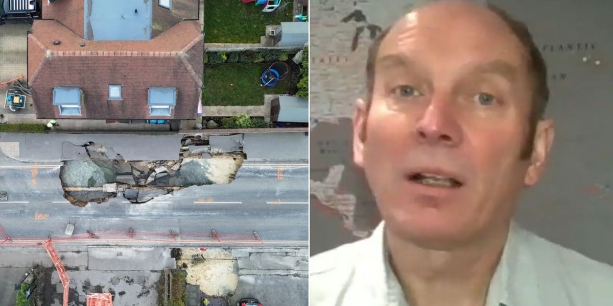 NextImg:Leading geologist delivers verdict on chaotic Surrey sinkhole: 'Worrying stuff!'