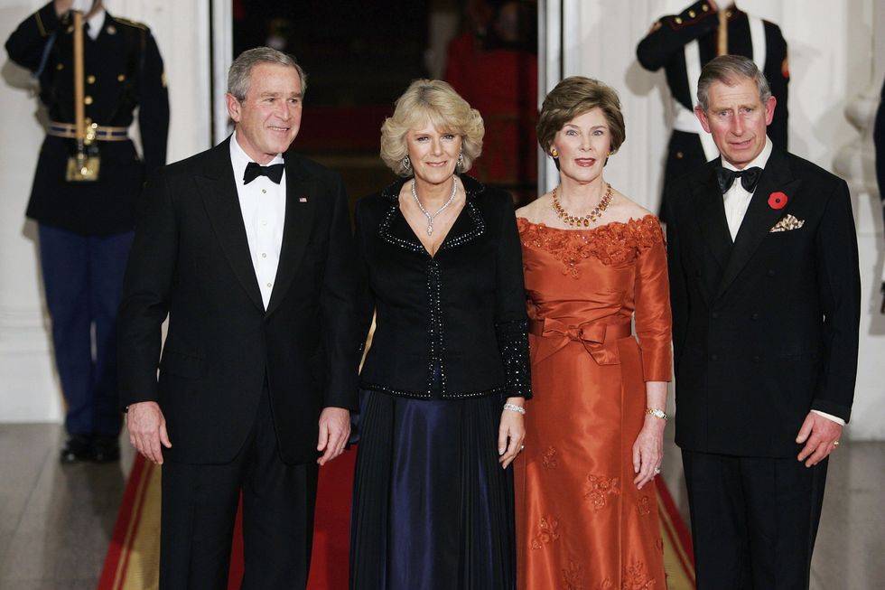 George Bush and Queen Camilla