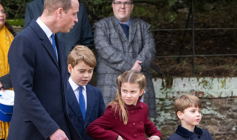 George, Charlotte and Louis and Prince William