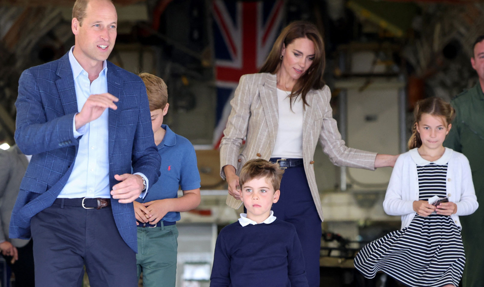 George, Charlotte and Louis and Prince William