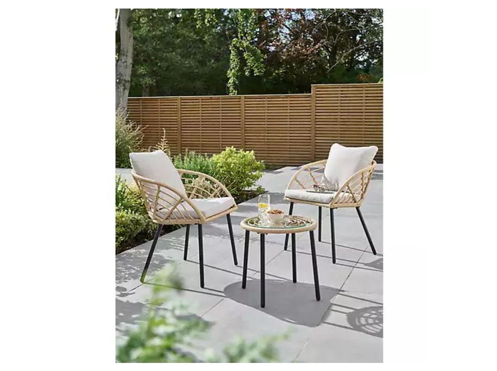 George Home Mykonos Rattan 3 Piece Bistro Set