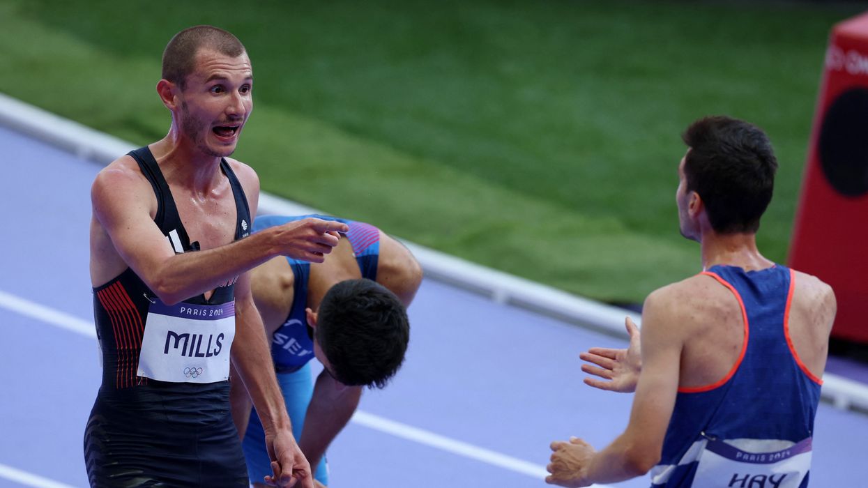 George Mills confronted Hugo Hay after the messy race