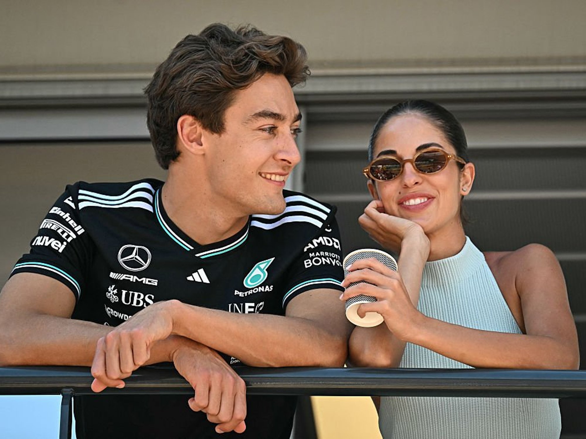 George Russell and Carmen Montero Mundt